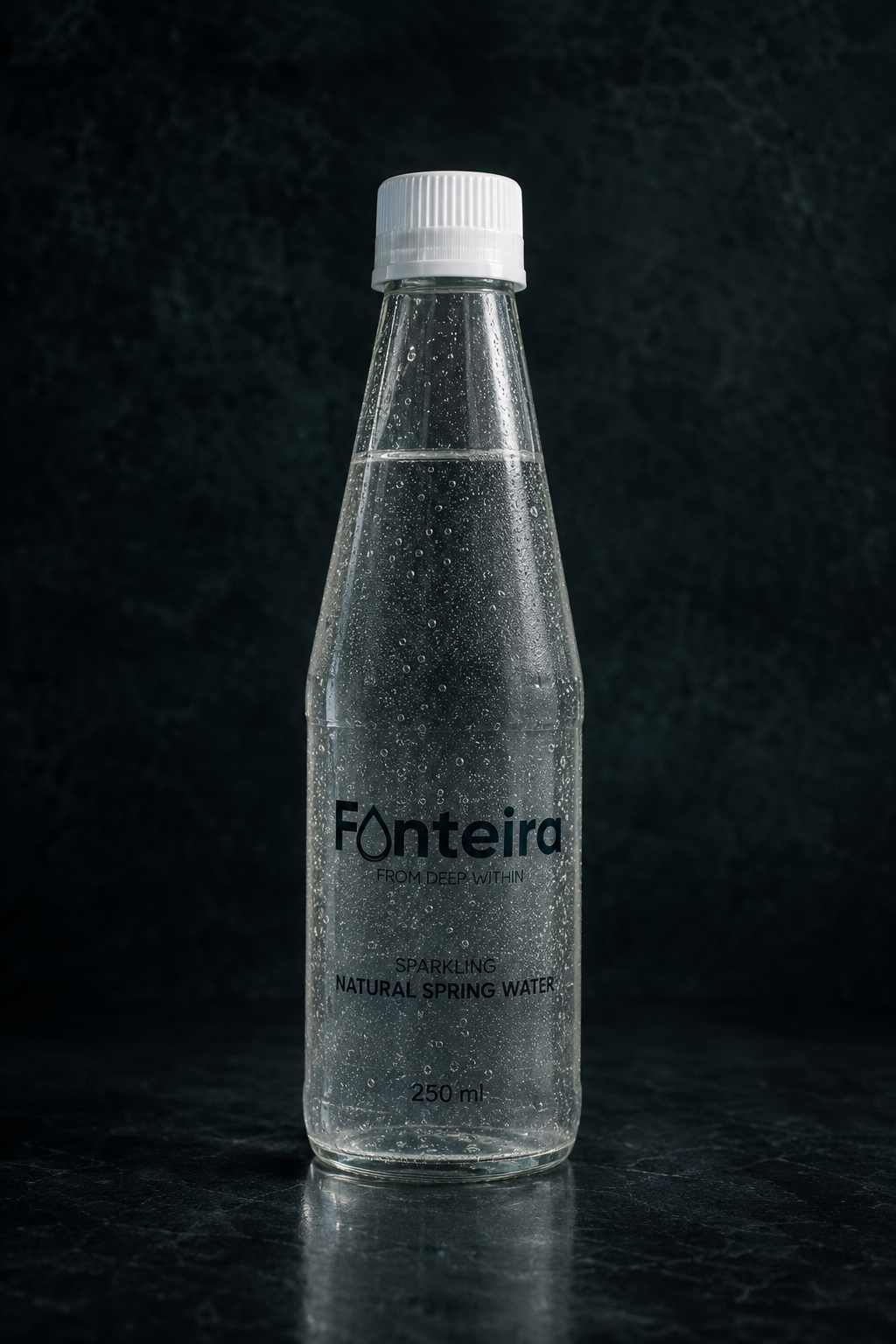 Fonteira Sparkling 250 ml glass bottle with white cap